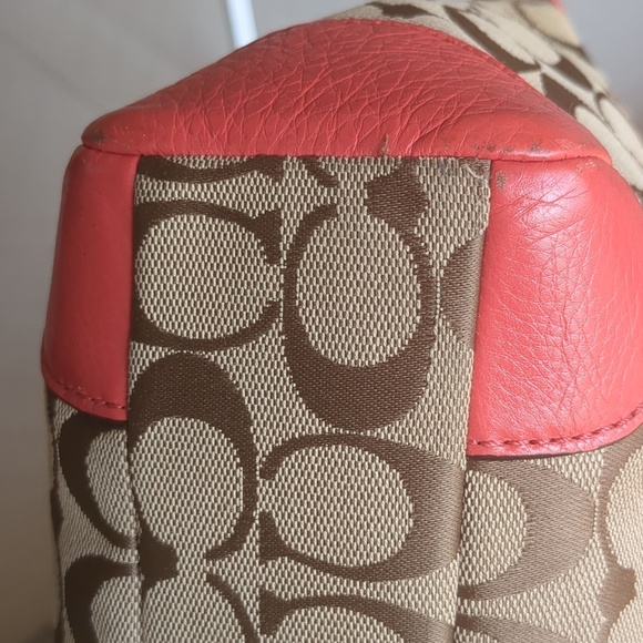 Coach signature brown/red bag - Picture 9 of 10